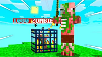 JEG FIK DONERET 1000 ZOMBIE GRISE SPAWNERS!! - Skyblock #6
