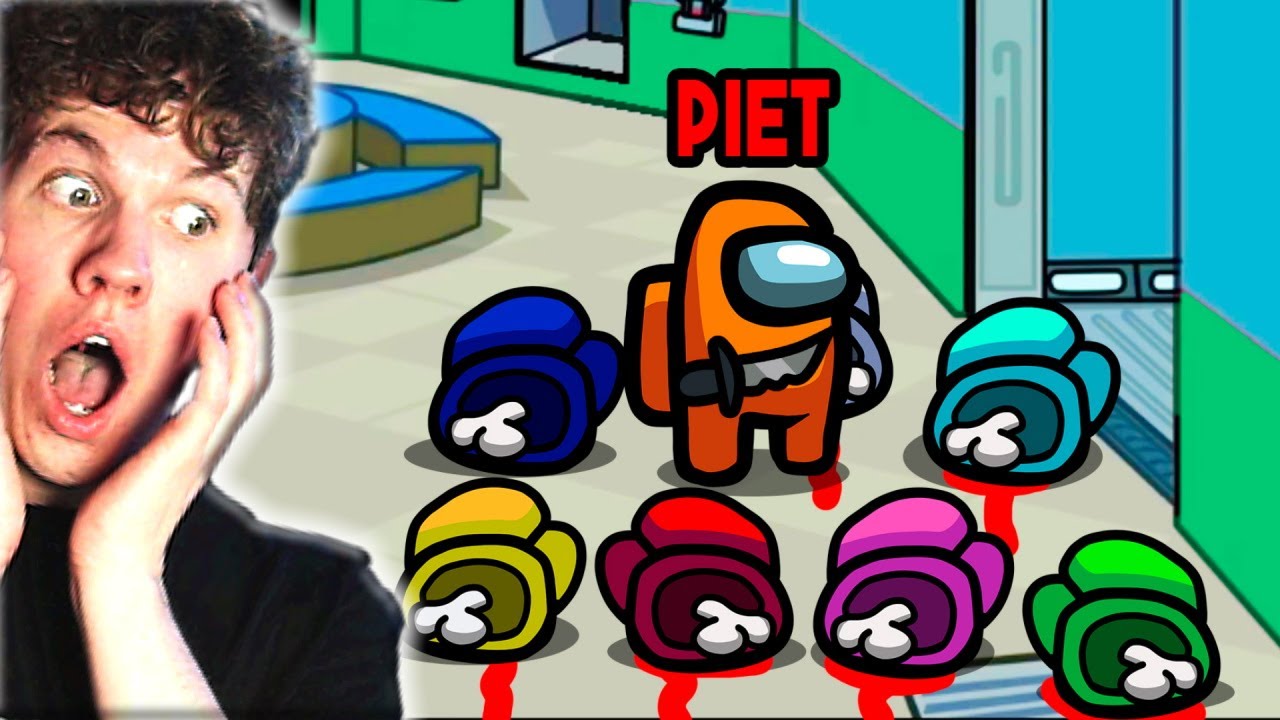PIET SLÅR EN HEL LOBBY IHJEL OG VINDER SOM SOLO IMPOSTER!! - Dansk Among Us