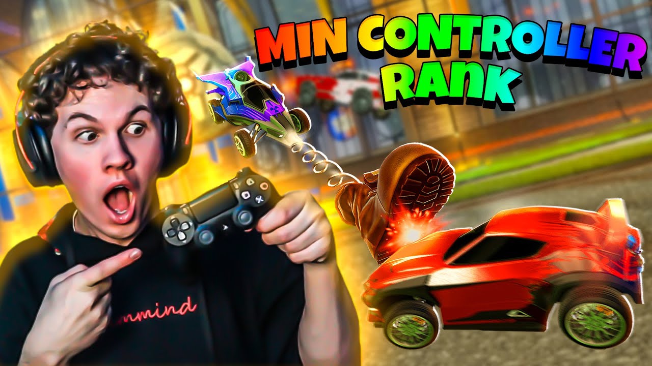 JEG FIK MIN FØRSTE RANK MED CONTROLLER!! - Dansk Rocket League