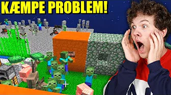 MIN BASE ER BLEVET OVERTAGET AF 1000 MONSTRE!! - Dansk One Block #6