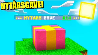 Jeg Åbner En NYTÅRSGAVE I Minecraft! - Skyblock #9