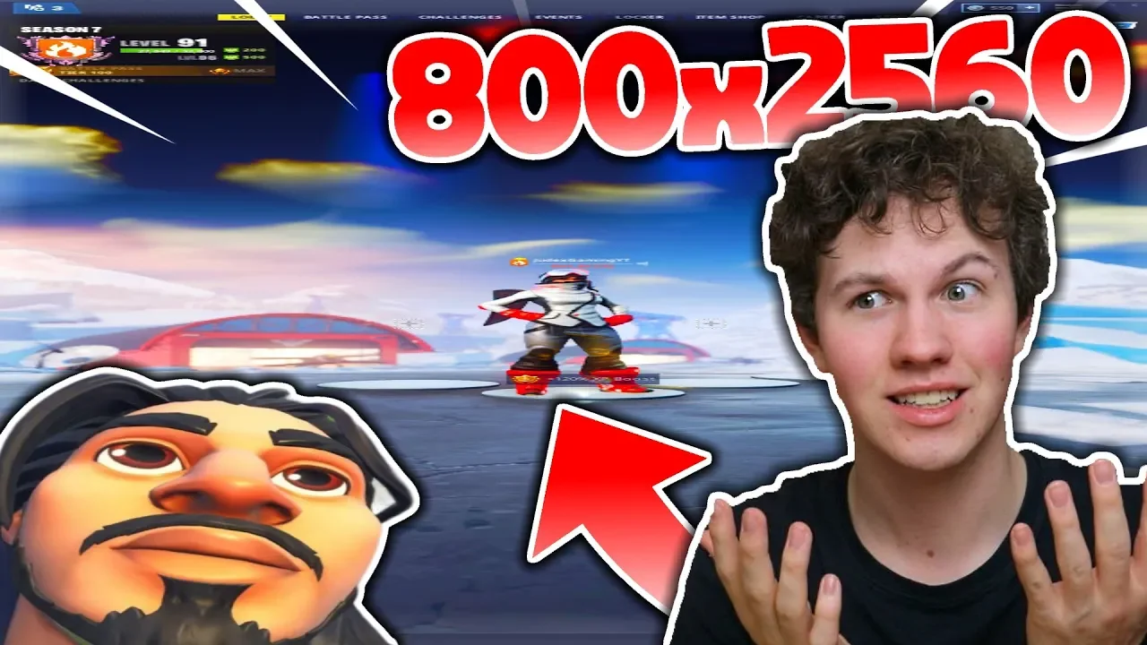 SPILLER FORTNITE MED DEN MEST STRETCHED RESOLUTION!! (CHALLENGE!!) - Dansk Fortnite