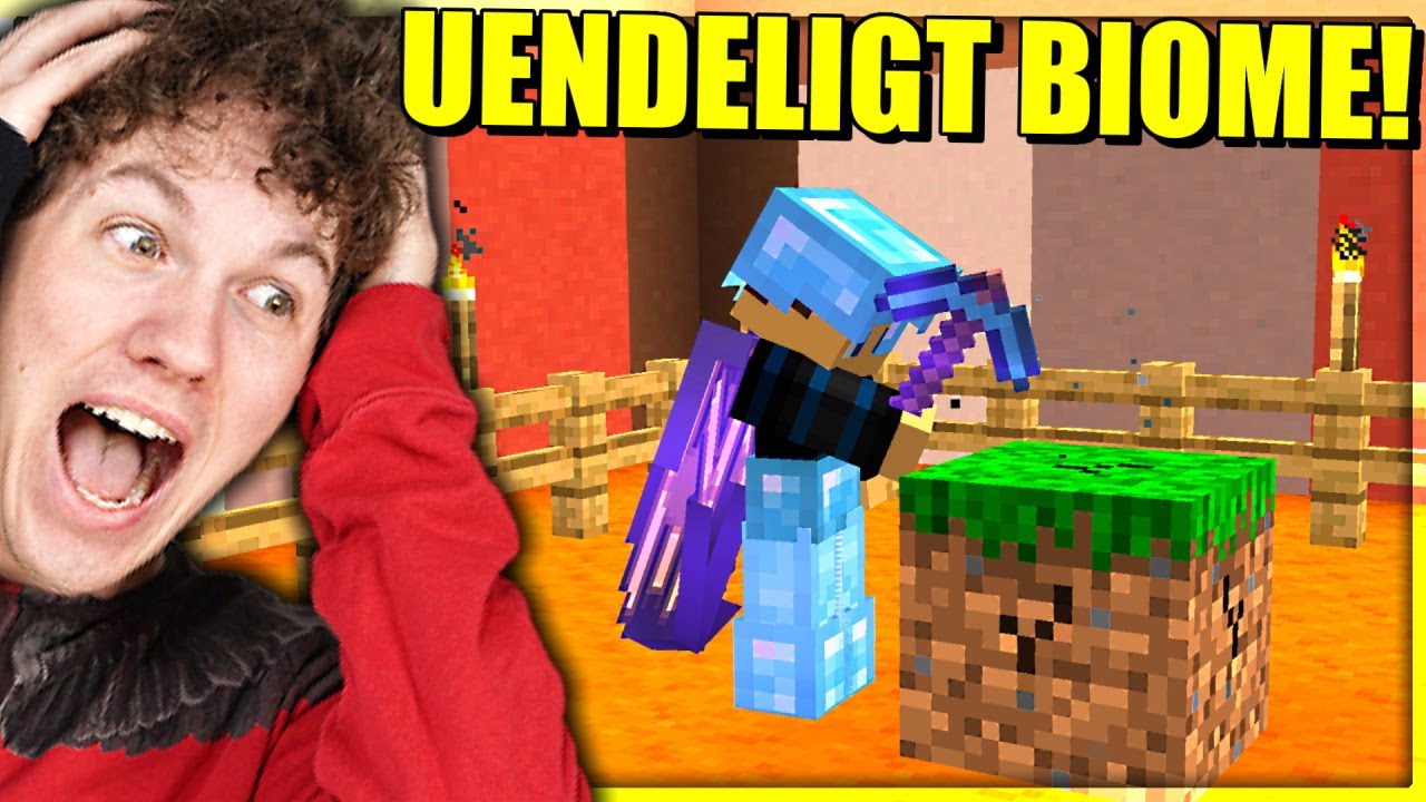 JEG MINEDE MEGA LÆNGE I DET UENDELIGE BIOME!! - Dansk One Block #14