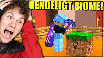 JEG MINEDE MEGA LÆNGE I DET UENDELIGE BIOME!! - Dansk One Block #14