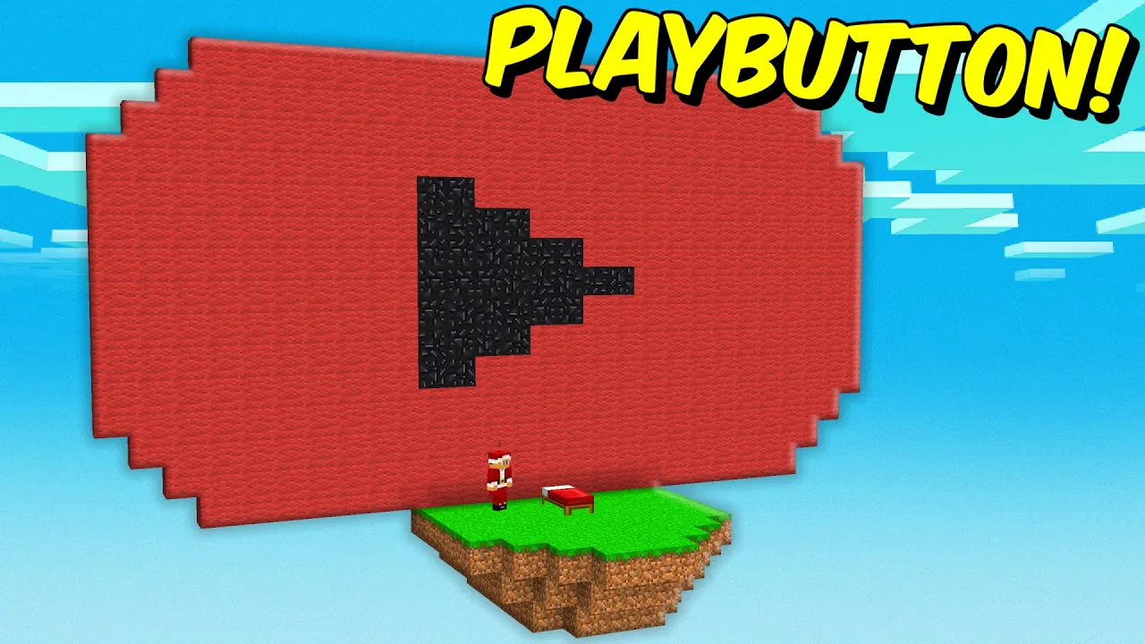 Jeg Beskytter Min Seng i BEDWARS Med En *KÆMPE* Youtube Playbutton!