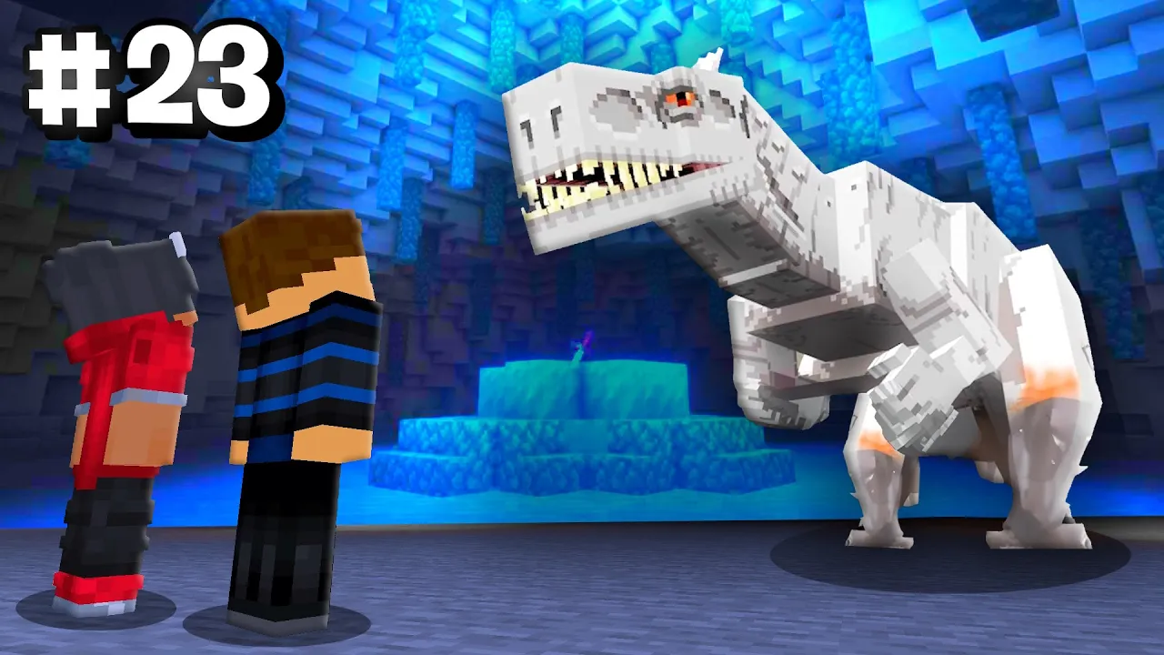 Vi Udforsker En FARLIG DINO GROTTE! - Minecraft Vulkanen #23