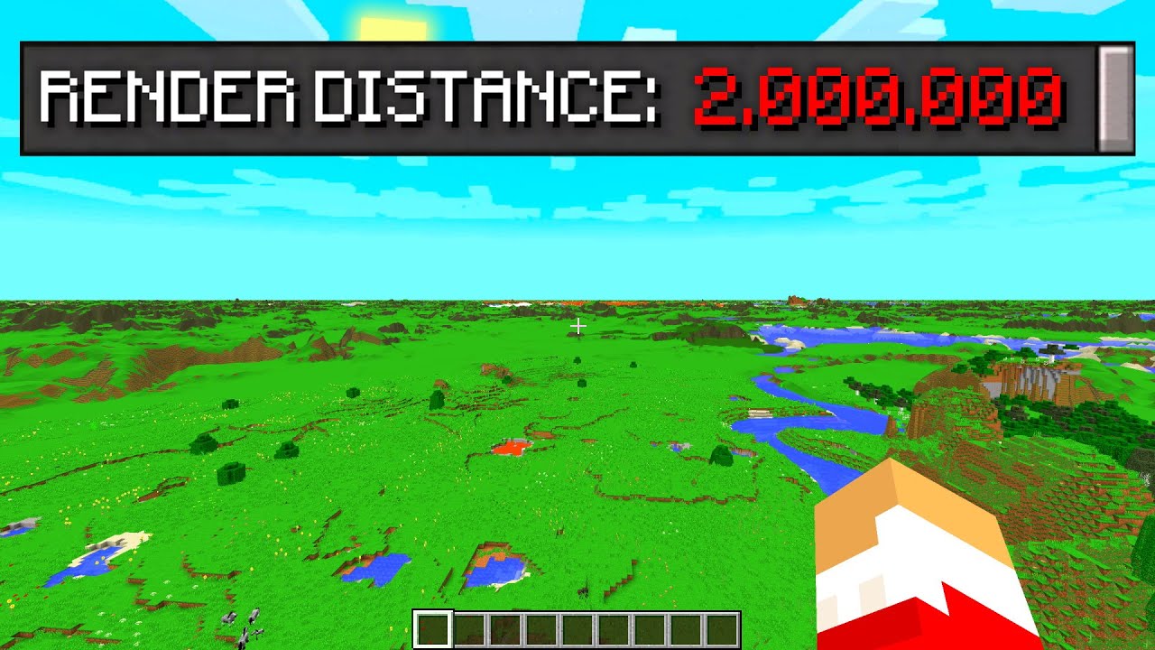 Jeg Brugte Render Distance 2.000.000 I Minecraft!!