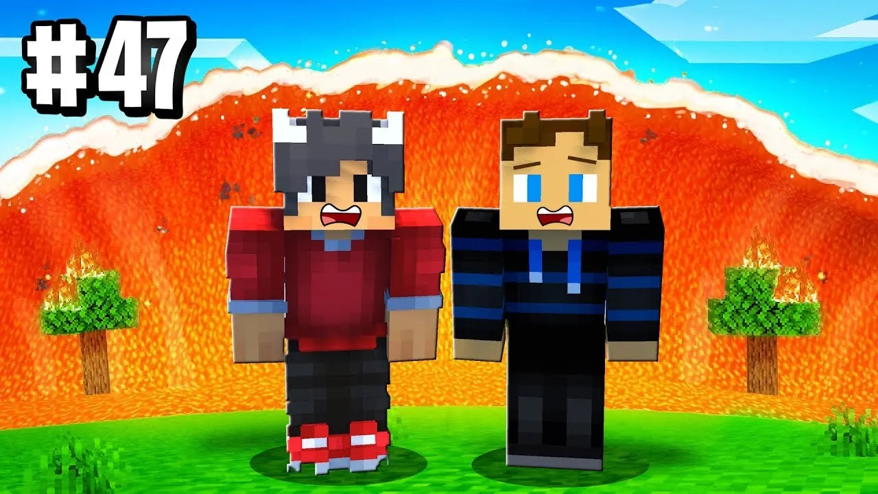 LAVA TSUNAMI OVERSVØMMER OS! - Minecraft Vulkanen #47