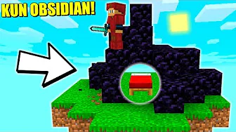 Minecraft Bedwars, men jeg må KUN bruge Obsidian!!