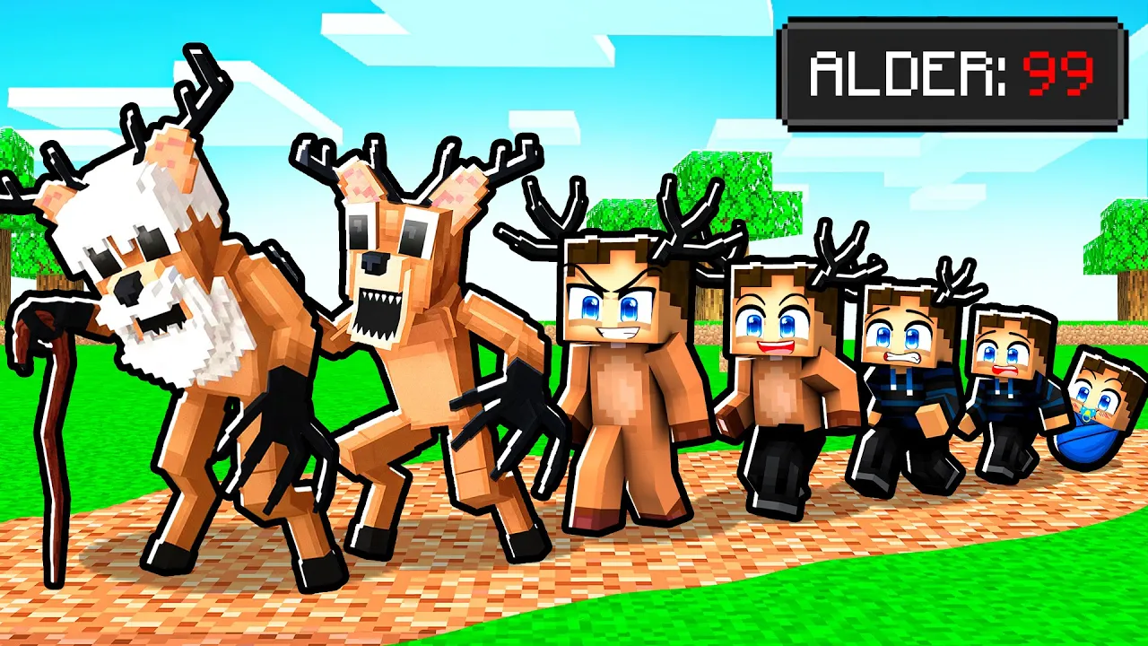 Jeg Lever et Helt Liv Som THE DEER i Minecraft!