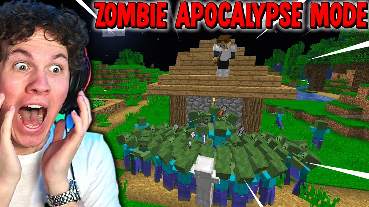 Jeg spillede Minecraft på ZOMBIE APOCALYPSE MODE og sådan gik det...