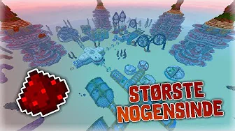 STØRSTE REDSTONE BY UNDER VANDET I MINECRAFT!!
