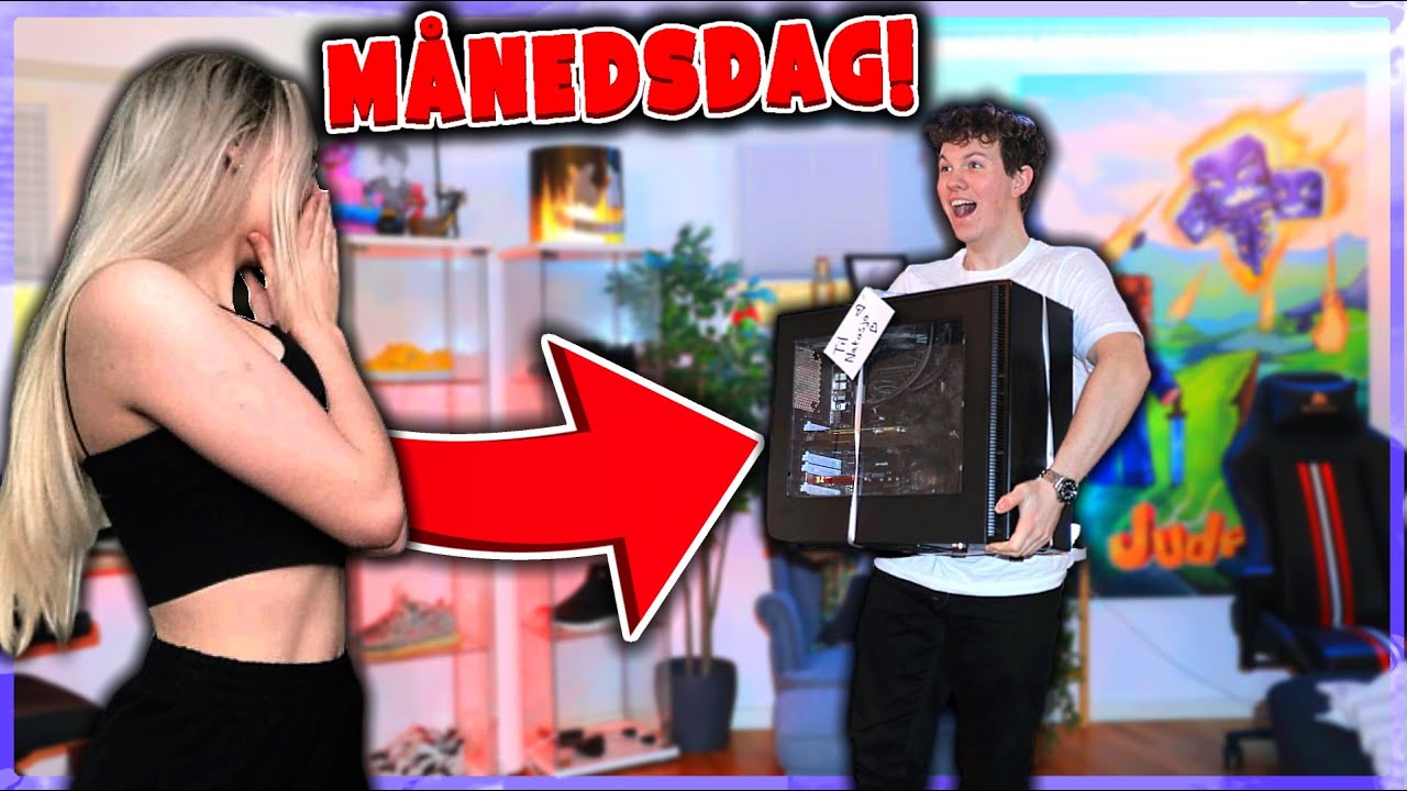 OVERRASKER MIN KÆRESTE MED EN GAMER COMPUTER!! (Månedsdags Surprise😲)