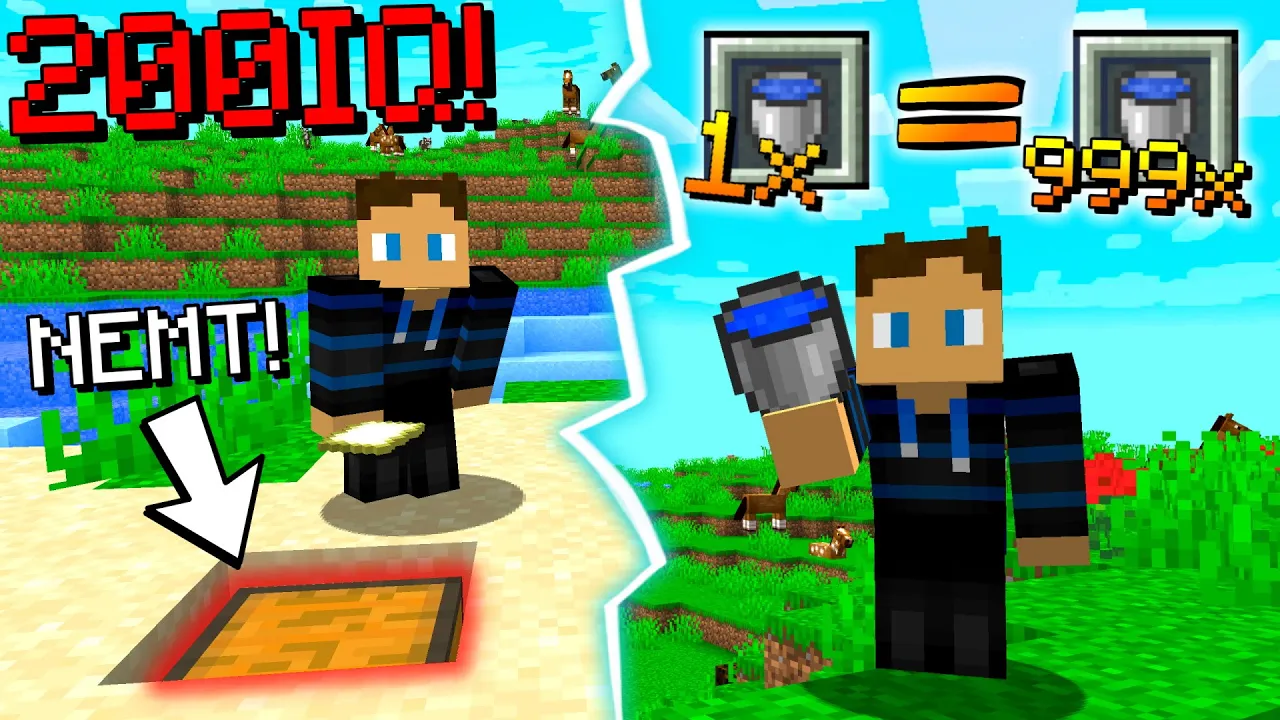 7 200IQ TRICKS DU BØR KENDE TIL I MINECRAFT!!