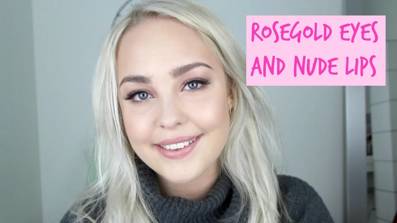 ♡ Efterårs Makeup Look - Rosegold Eyes and Nude Lips ♡