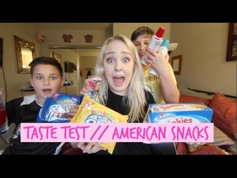♡ TASTE TEST - Weird American Snacks! // ft. Fætre ♡