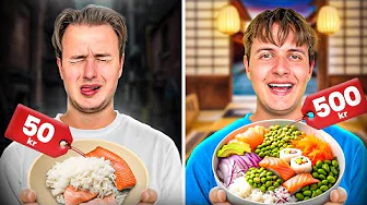 50 KR vs 500 KR SUSHI BOWL!!!