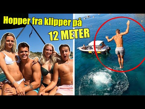 Hopper fra 12 METER HØJ KLIPPE!! (Mallorca vlog) m. Josefine Simone, Mads Gottlieb, Caro