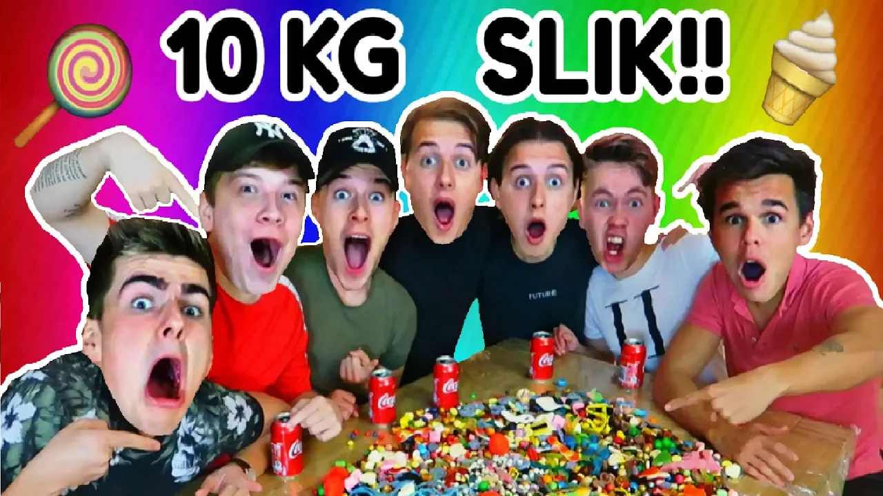 10 KILO SLIK!? (Slik Challenge) M. Jeppe Ølgaard, Jonas Droger, Madsengaming,