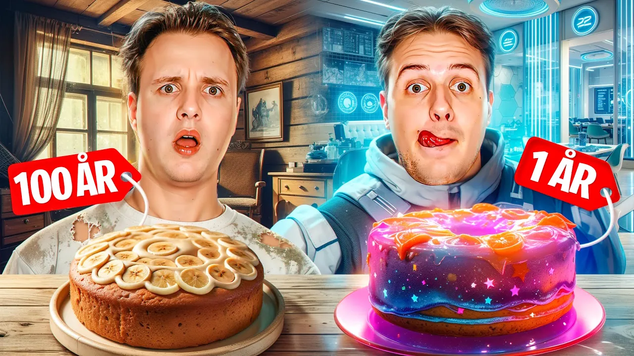 1 ÅR VS 100 ÅR GAMMEL KAGE!!