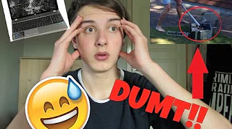 KASTER MIN COMPUTER UD FRA 3 METER! **VIDEO BEVIS** - Det Dummeste Jeg Har Gjort