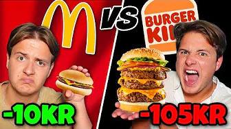 Billigste VS Dyreste BURGER!!