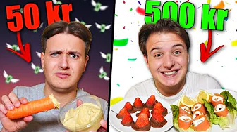 50 vs 500 kr. SNACKS!! (TikTok mad)