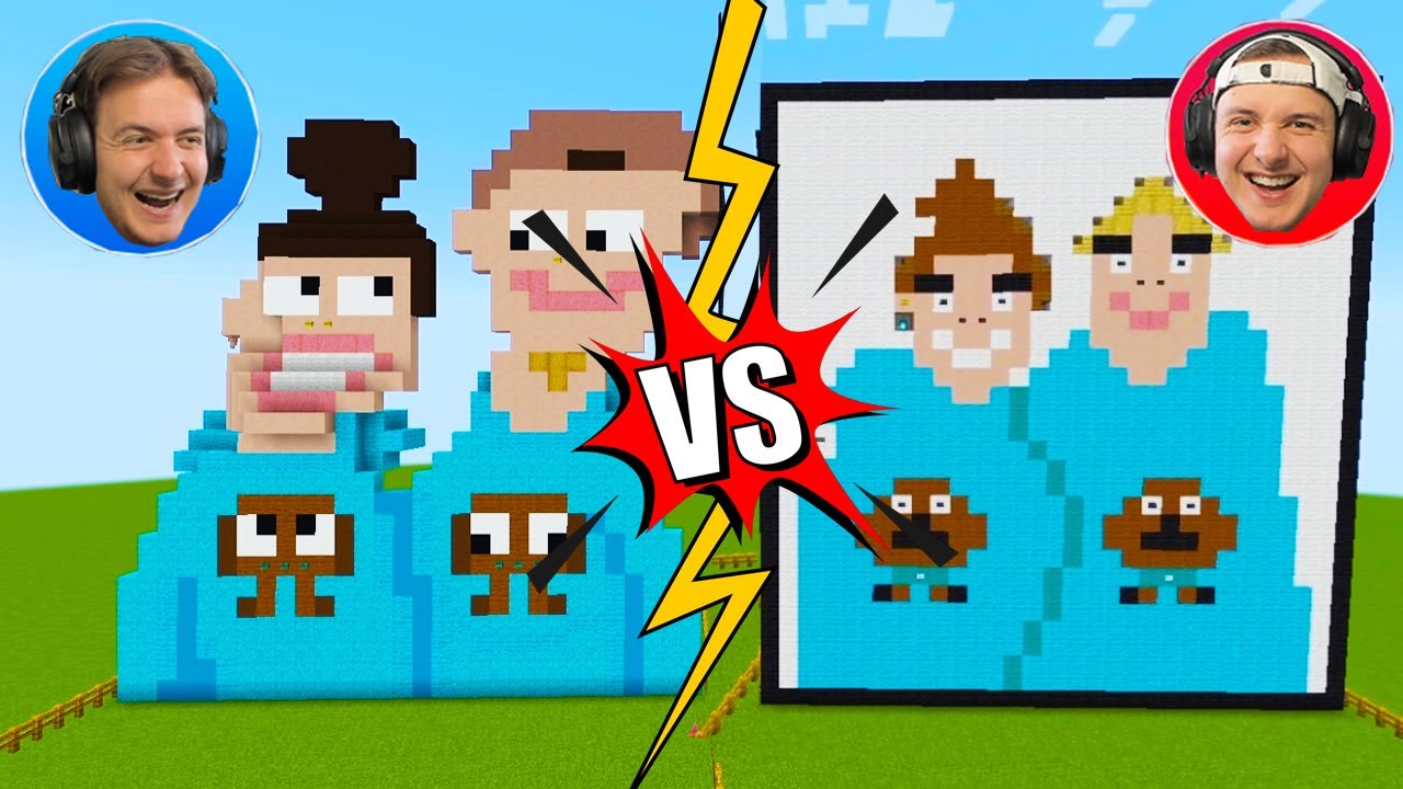 Hvem Kan Bygge JAS OG MIKA Bedst I Minecraft!