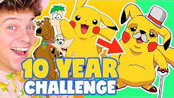 10 Year Challenge - CARTOON VERSION!! Drawing toturial | HelloRasmus