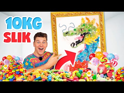 Kunstværk af 10 KG SLIK! | Lakserytteren