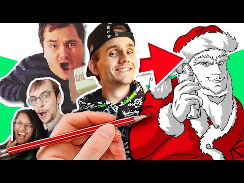 TEGNER YOUTUBERE 10 *JULEUDGAVE* (Eiqu, Spørg Casper og RobinSamse) | Lakserytteren