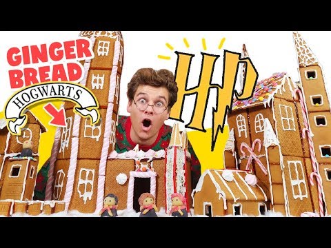 GIANT Gingerbread House - Harry Potter Theme!! We're building Hogwarts | HelloRasmus