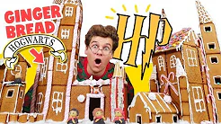 GIANT Gingerbread House - Harry Potter Theme!! We're building Hogwarts | HelloRasmus