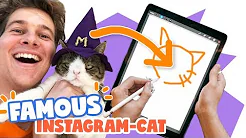 The SECRET life of an Instagram Cat! CARTOON TUTORIAL | Monty x HelloRasmus
