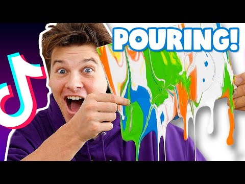 5 TIKTOK TEGNE-HACK!  Sådan laver du POURING PAINT! | Lakserytteren