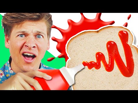 MALER ET KUNSTVÆRK MED KETCHUP - og spiser det! | Lakserytteren