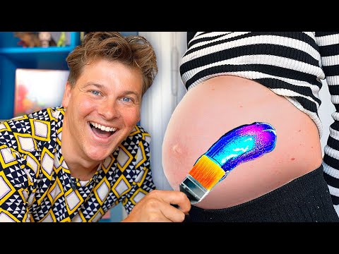 Maler på Sarahs GRAVIDE mave! | Lakserytteren