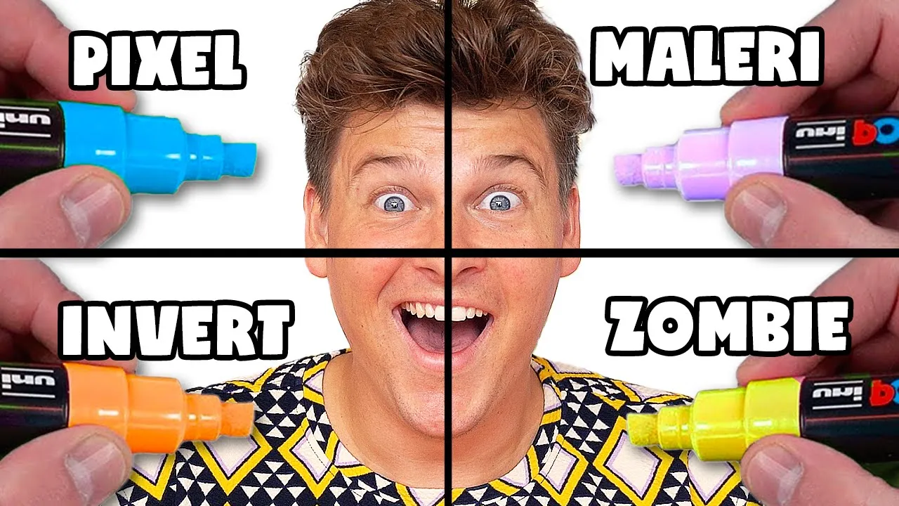 1 tegning - 4 måder at tegne på!