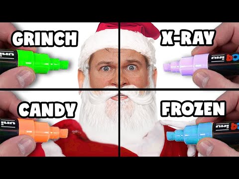 1 tegning - 4 måder at tegne på! (JULE TEMA!)