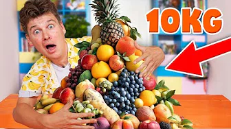 Bygger kunst af 10 KILO FRUGT!