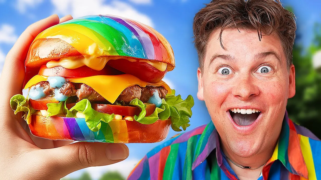 Må kun spise REGNBUEMAD - RegnbueBURGER!