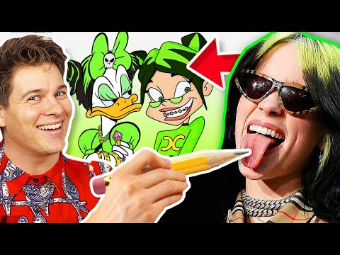 Tegner BILLIE EILISH som tegneserie-figurer! | Lakserytteren