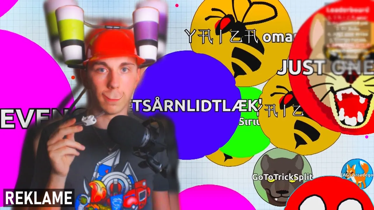 MIN MEST UNDERLIGE FØRSTEPLADS NOGENSINDE | Lasse spiller Agar.io