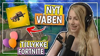 WIN MED DET NYE VÅBEN + FØDSELSDAG (FORTNITE DANSK)