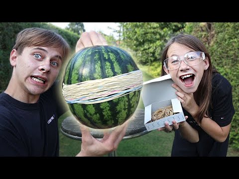 1000 Elastikker VS Vandmelon