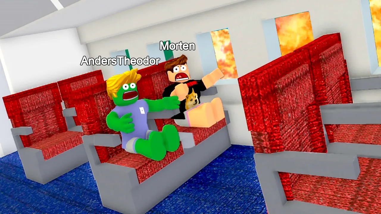Morten og Anders overlever et Flystyrt i Roblox