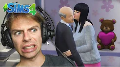 Hun kysser med en gammel mand!