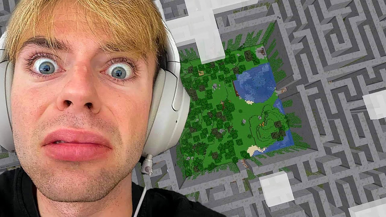 Fanget i en labyrint i Minecraft