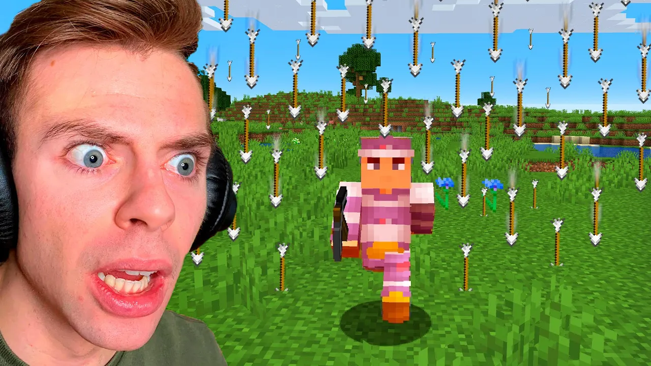 Minecraft, men det regner med pile