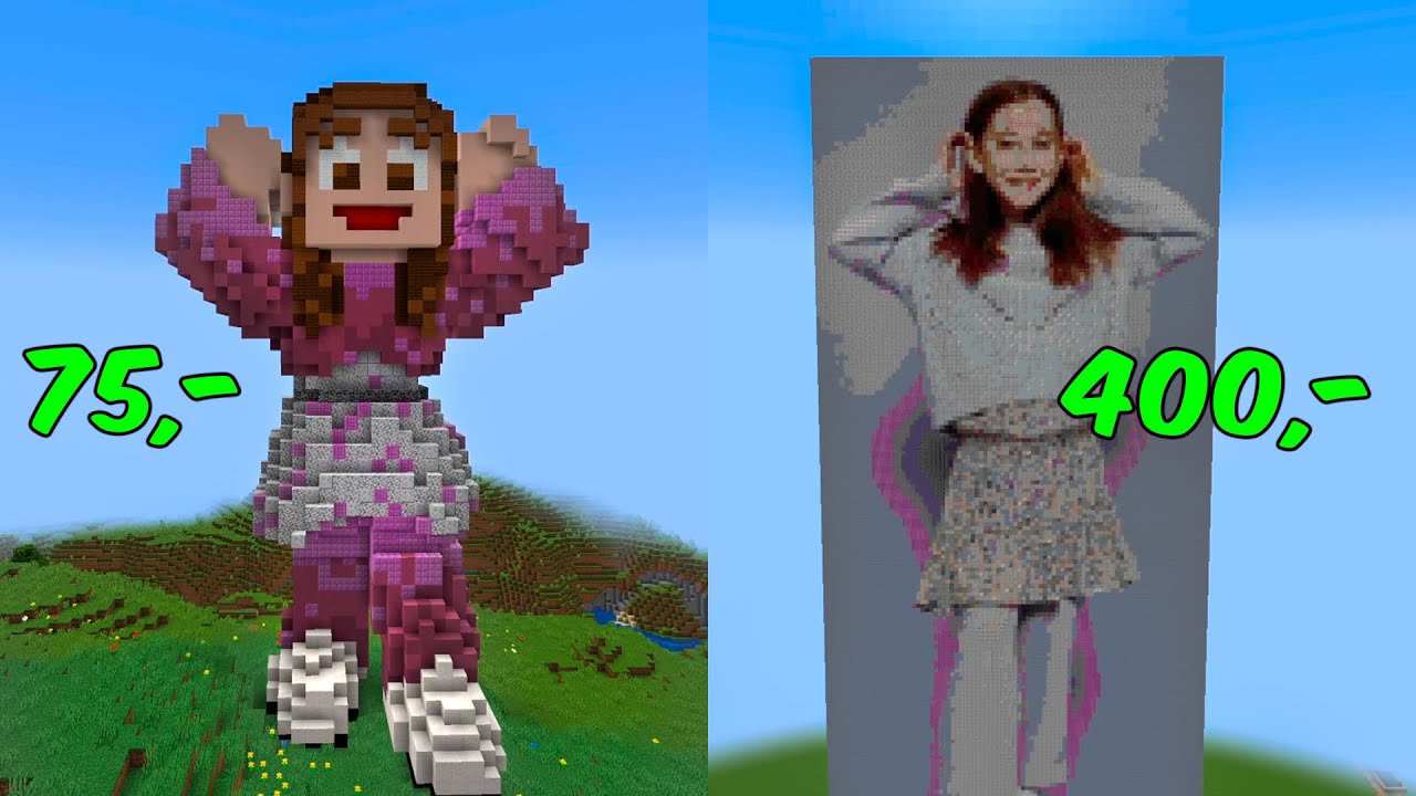 Betaler fremmede for at bygge Naja i Minecraft